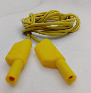 Yellow Banana Clip Wires 2 Meter | High-Quality Test Leads | Digilog.pk