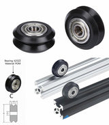 Cnc V-slot Bearing Openbuilds Wheel Pom Mr105zz 625zz Bore 5mm Passive Round Gear