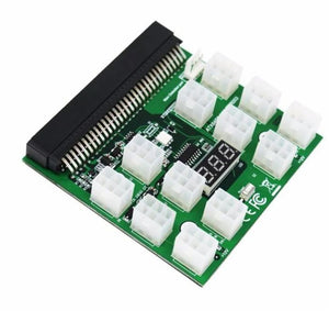 Power Supply Server 12 Port 6Pin 12V Breakout Board With LED Digital Display For 1200W 1000W 750W PSU GPU