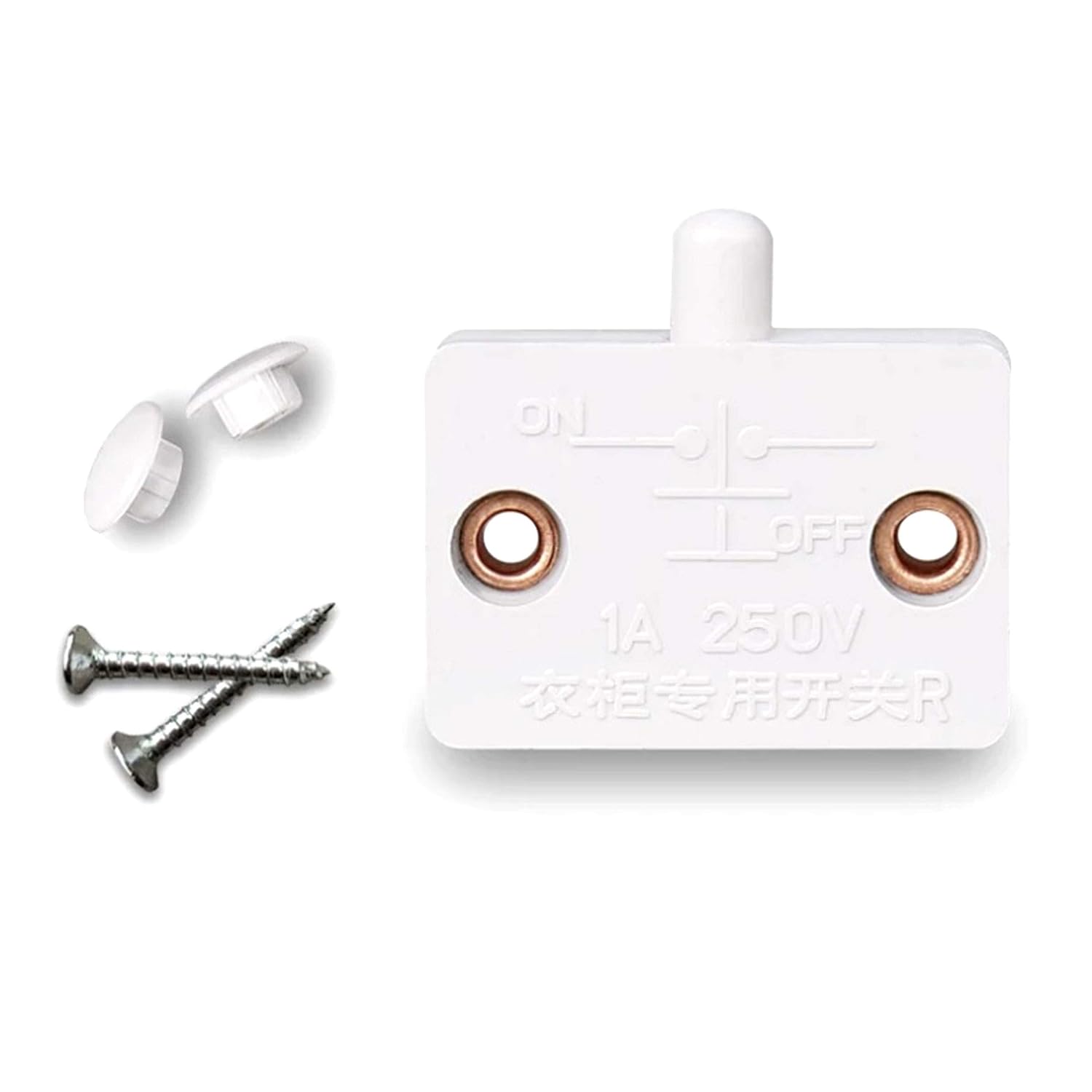 Cabinet Door Switch 12v/24v/230v White Pressure Switch (kitchen Cabinet Light Control)