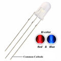 5mm Diffused Blue And Red Common Cathode 3 Pin Round 5mm Led Light-emitting Diode