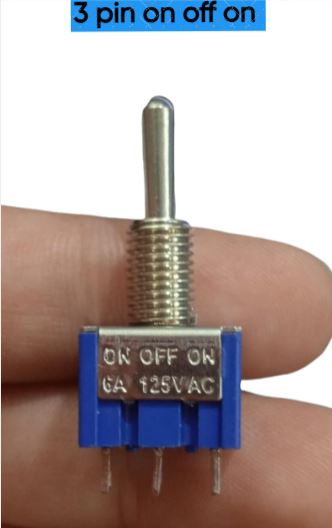 6a 3 pins on off on toggle switch