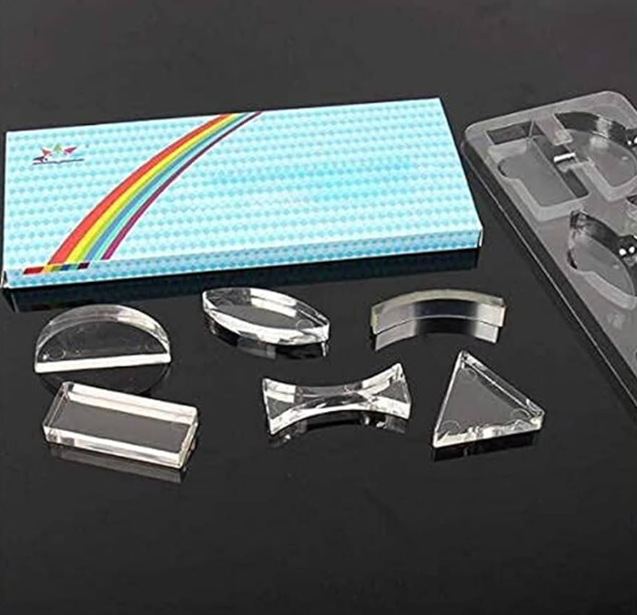 Parallel Lens Kit - 6 Piece Convex Lens Optical Experiment Set