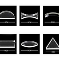 Parallel Lens Kit - 6 Piece Convex Lens Optical Experiment Set