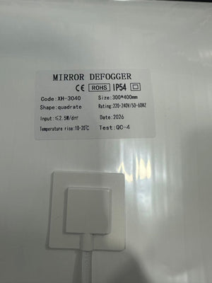 On Demand Customizable 300*400mm Bathroom Mirror Heating Pad Pet Electronic Defogger Film For Smart Mirror 220v Factory Direct