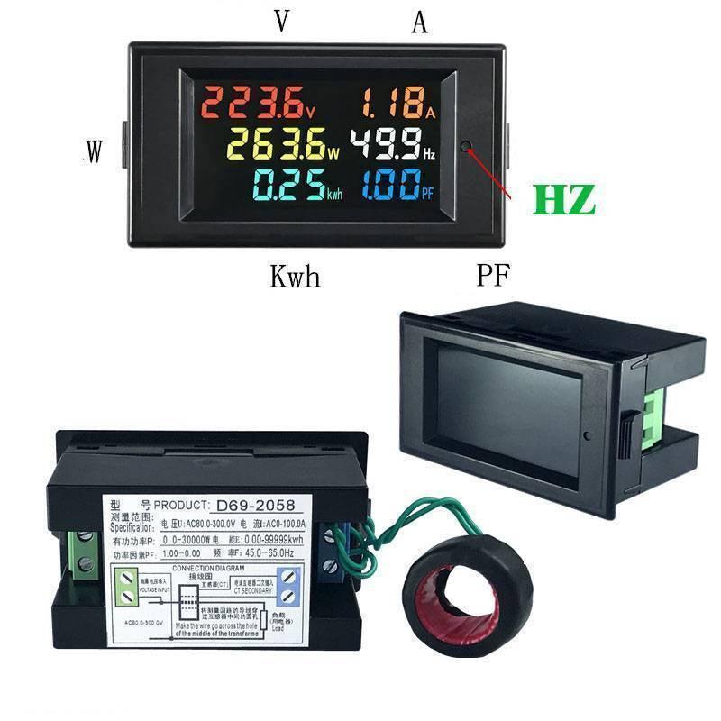 Multifunction Electric Energy Meter With Lcd Display D69 2058