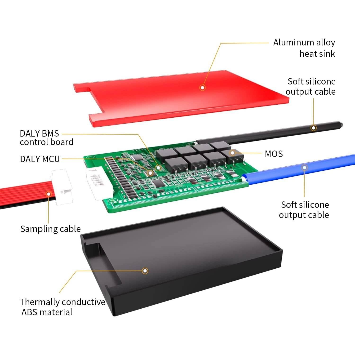 3.2v Daly Bms Lifepo4 4s 12v 60a Pcb Protection Board With Common Connection Lithium Batteries With 3.2v Diy Power Tools