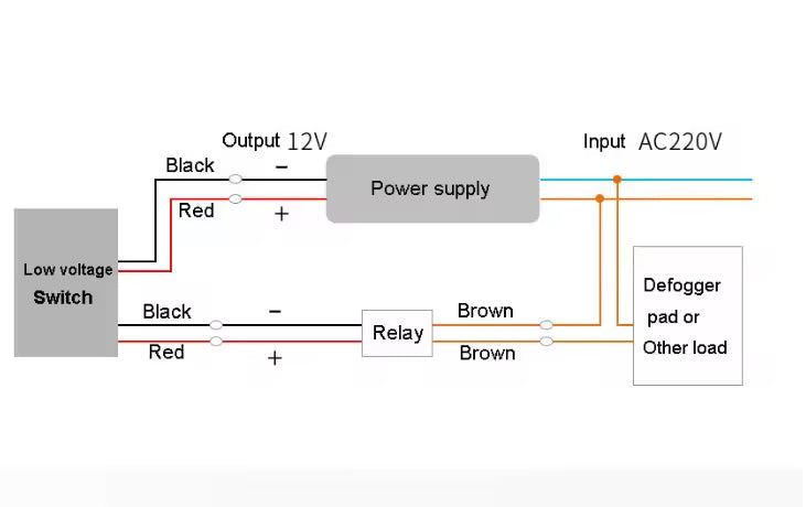 On Demand Dc 12v Mini Relay Controller For Mirror Defogging Film Anti-fog Lamp On-off Control High Power 500w Contact Load