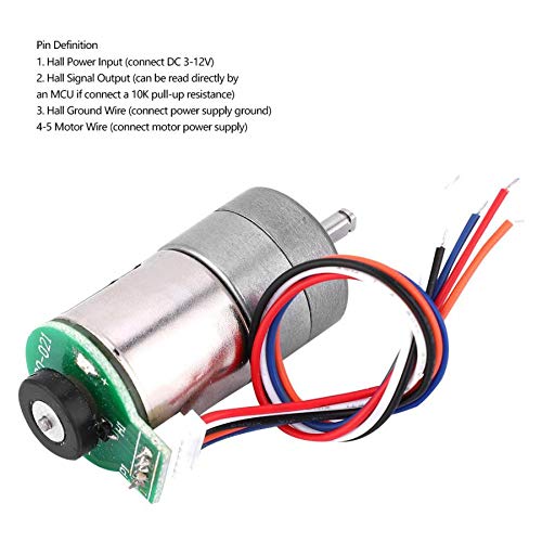 Dc Motor 3-12v 64rpm 1:110 Reduction Ratio Full Metal Gear Motor With Encoder – Precision Motion Control