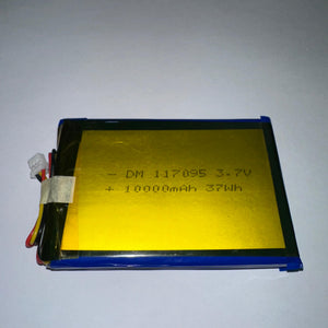 Dm 117095 Li-polymer Battery – 3.7v 10000mah (37wh), 3-wire With Connector, High-capacity Rechargeable Cell