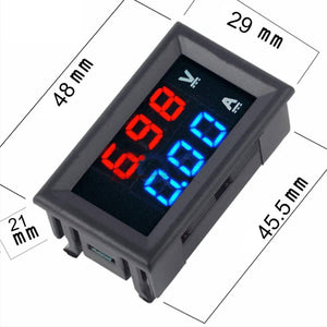Dsn-vc288 Panel Mount Dc 100v 10a Voltmeter Ammeter