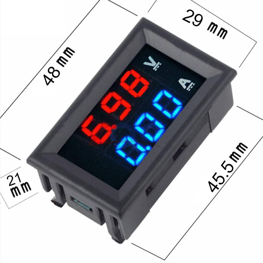 Dsn-vc288 Panel Mount Dc 100v 10a Voltmeter Ammeter