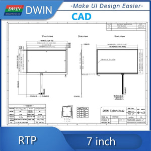 Dwin 7 Inch 4 Wire Rtp Resistive Touch Panel Yf07002 Shipping not avaialble for this item