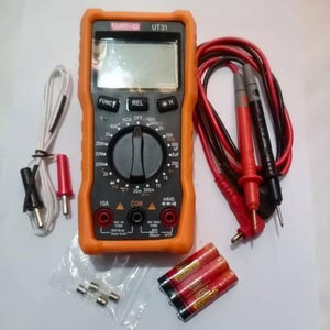 Digital Display Multimeter Ut 31 Non Contact Voltmeter Ammeter Ohm Temperature Test Meter Dmm
