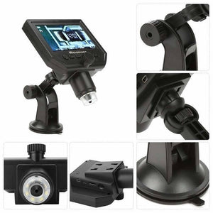 Digital Microscope 4.3in Hd Led 3.6mp 1-600x Continuous Magnifier