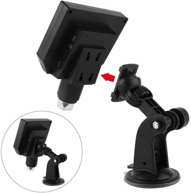 Digital Microscope 4.3in Hd Led 3.6mp 1-600x Continuous Magnifier