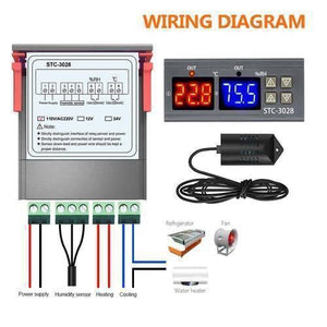 220v Stc-3028 Temperature Humidity Control Thermometer