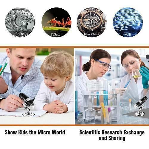Digital Usb 8 Leds 500x Magnifier Microscope