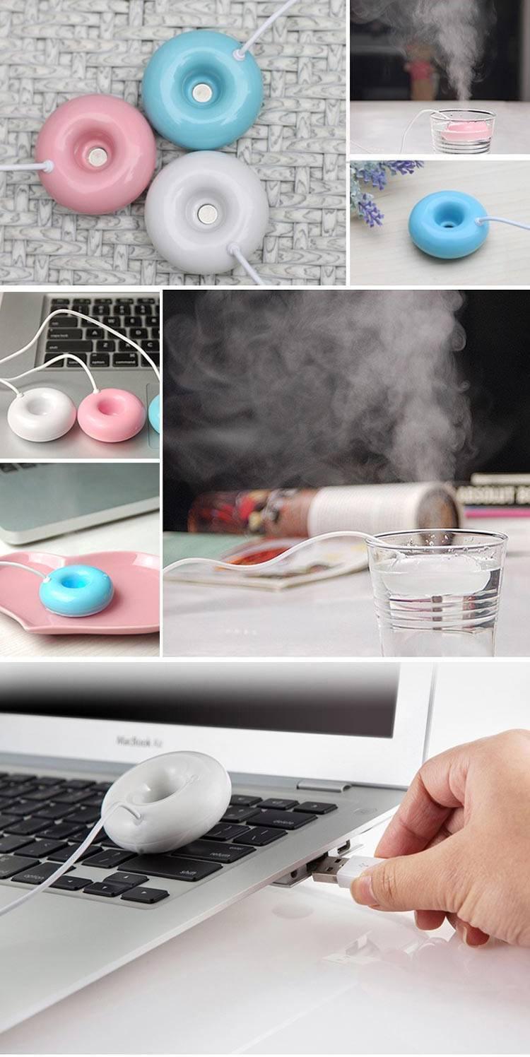 Donuts Shape Mini Usb Humidifier Mist Maker Air Diffuser