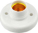 E27 Light Bulb Socket, E27 Lamp Holders Round Plastic Screw Base Socket, Lamp Holder Bracket Socket