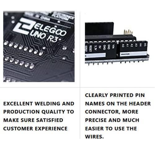 Original ELEGOO UNO R3 Board with USB Cable Compatible with Arduino IDE
