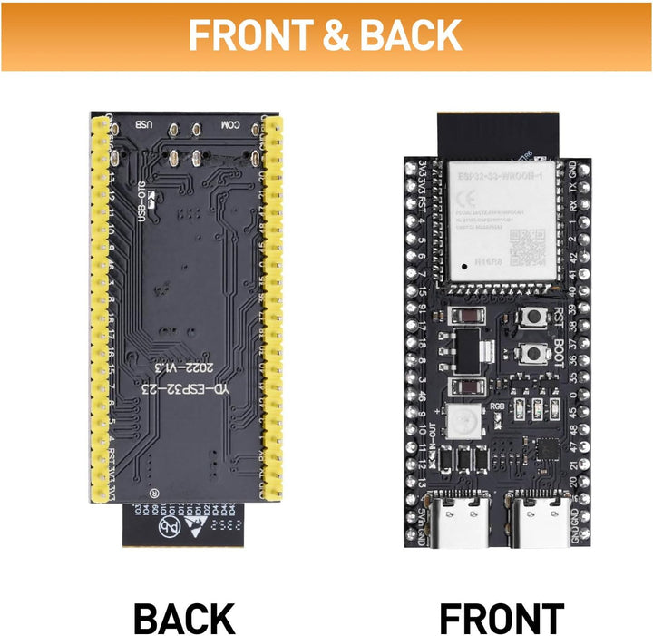 Esp32-s3 Devkitc-1 N16r8 Development Board – 16mb Flash, 8mb Psram, Wi-fi & Bluetooth 5.0 Le