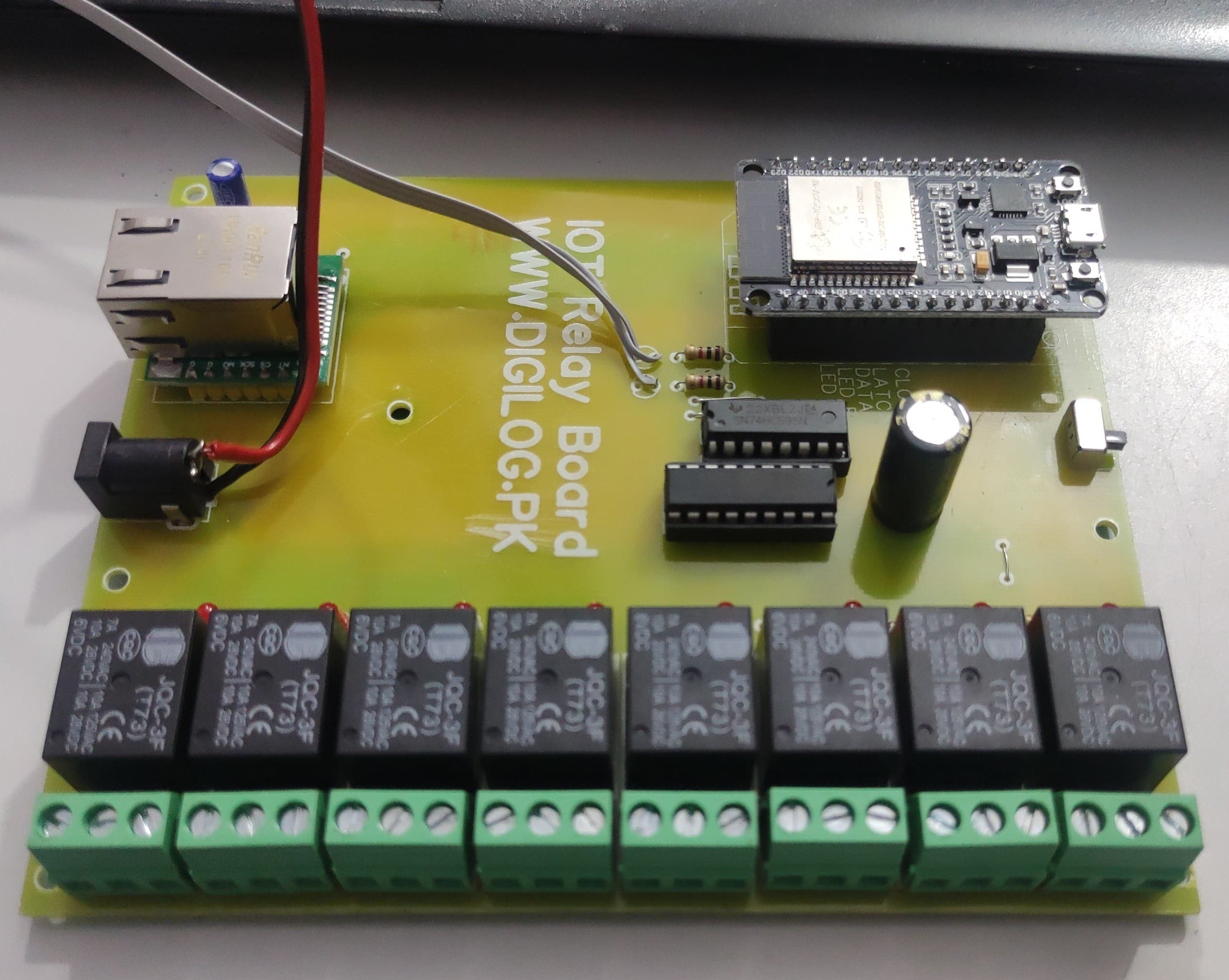 Esp32 Based 8 Channel Relay Board Micro Controller Board Wifi Lan Bluetooth