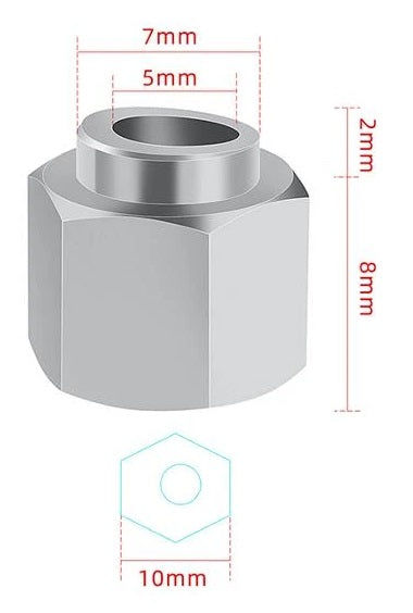 Eccentric Sleeve Type c 10 X 8 Spacer Eccentric For Structural Profile Under V-Slot OpenBuilds (Copy)