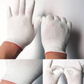 Electronic Anti Static thin Nylon white gloves 13 Nylon Knitted Gloves, For Industrial, Free Size