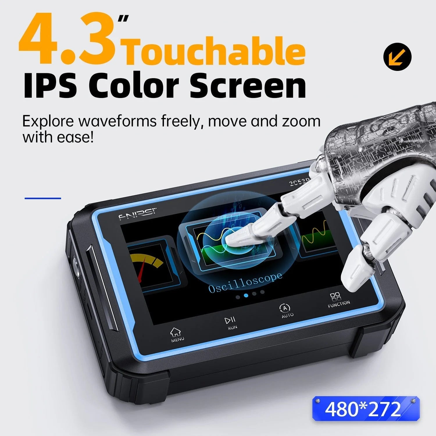Fnirsi 2c53p 3-in-1 50mhz Dual Channel Oscilloscope Signal Generator Multimeter (portable Dso)