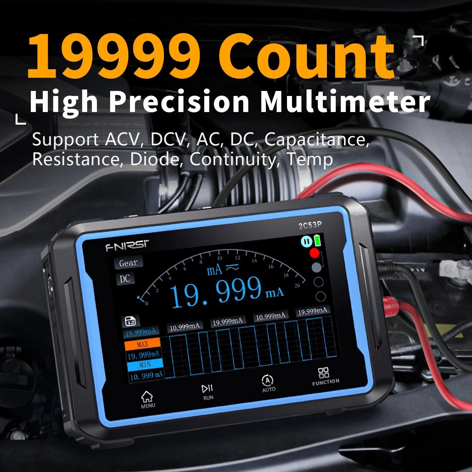 Fnirsi 2c53p 3-in-1 50mhz Dual Channel Oscilloscope Signal Generator Multimeter (portable Dso)