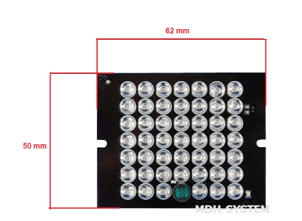 Invisible 940 Nm Infrared Reflector With 48 Diodes For Indoor/outdoor