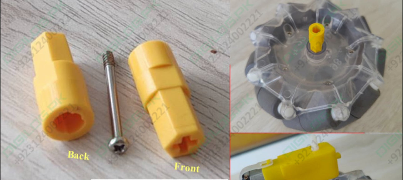 TT Motor Groove 7mm Plastic Coupling Shaft Hexagon Motor Coupler Wheel Tyre Mount