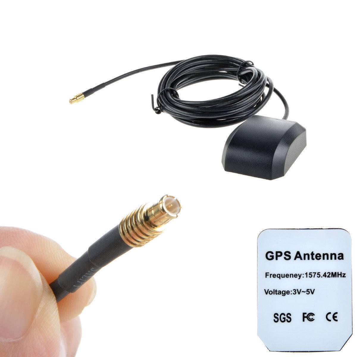 Gps Antenna Active Mcx Male Straight Connector With 3m Extension Cable Magnetic Type