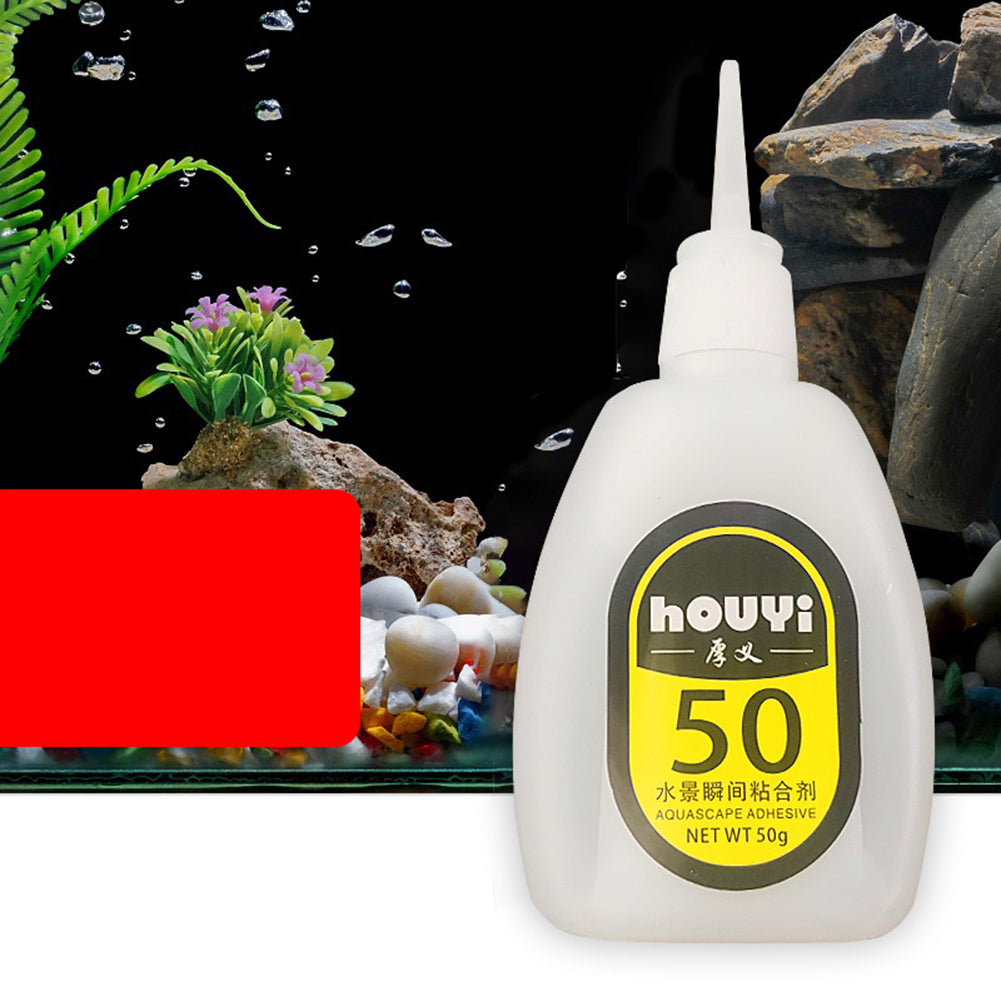 Gr 50g Fast-drying Glue Strong Adhesive Safe Non-toxic Glue Aquarium Landscape Supplies