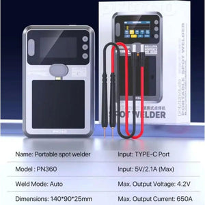 Mechanic Pn360 Portable Spot Welder Built-in Battery Tft Display