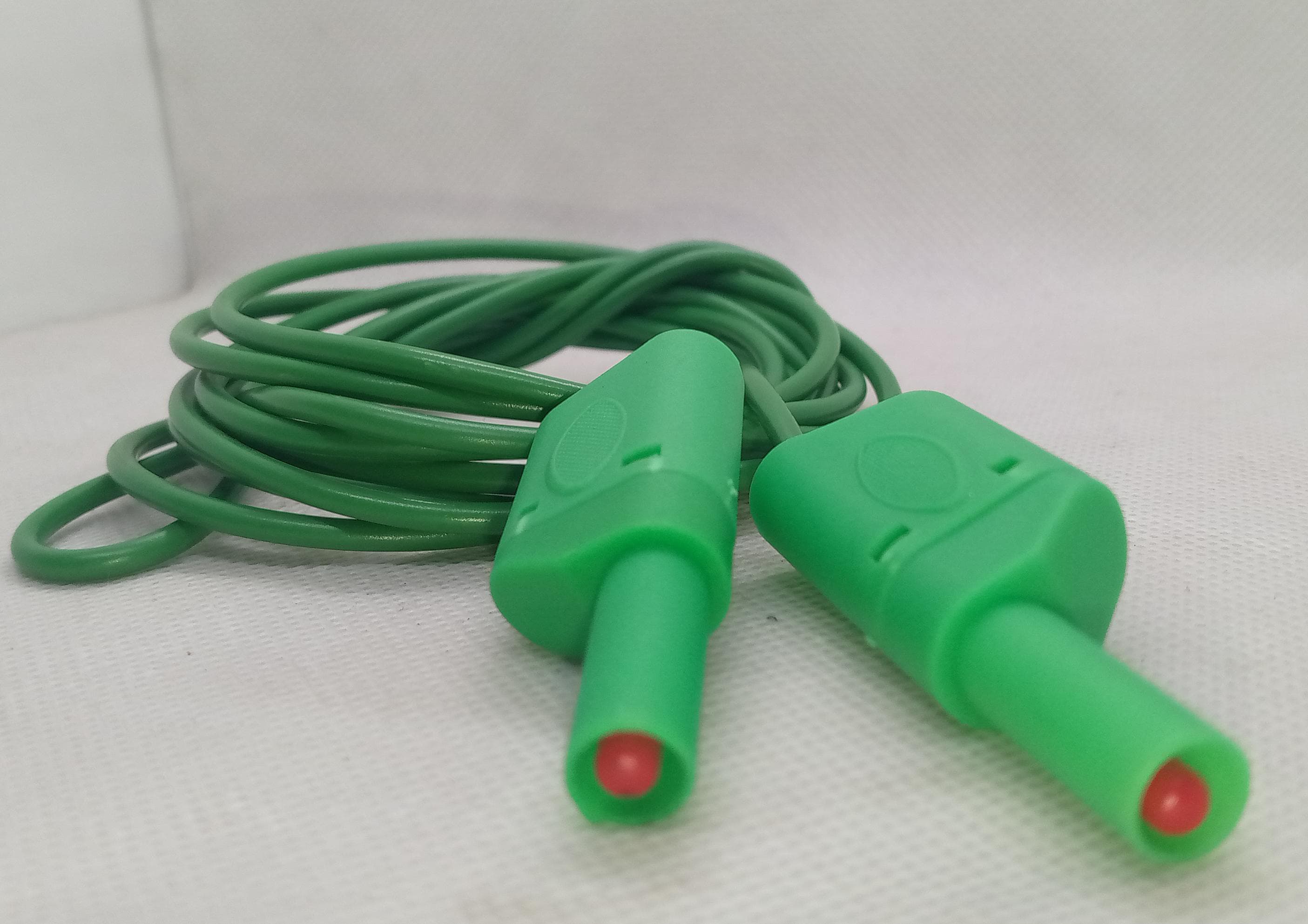 Green Banana Clip Wires 2 Meter | High-Quality Test Leads | Digilog.pk