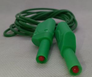 Green Banana Clip Wires 2 Meter | High-Quality Test Leads | Digilog.pk