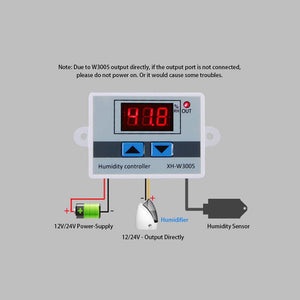Digital Humidity Controller Xh-w3005 Adjustable 220v 10a Hygrometer Switch Controller