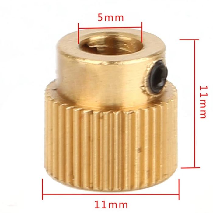 40 Tooth Gear Brass Extruder Wheel Gear for Printer Cr-10 Cr-10S S4 S5 Ender 3 Pro