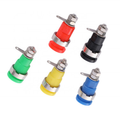 RED Color 1 Piece 4mm Banana Socket Plastic Nickel Plated Banana Plugs Sockets Panel Mount Socket Banana Jack