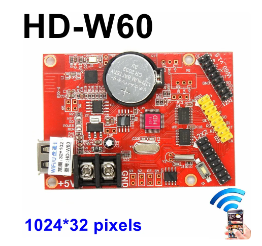 Hd-w60 Led Control Card With Wifi Led Controller Card