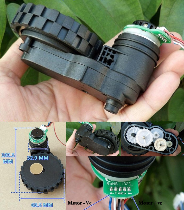 Hq Encoder Gear Motor With Wheel High Torque Diy Robot