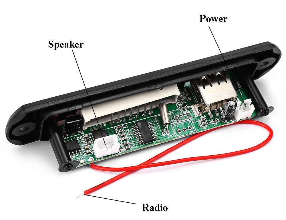 Mp3 Player Amplifier Panel Led 5v Audio Module Support Fm Radio Usb Tf Aux Remote No Bluetooth