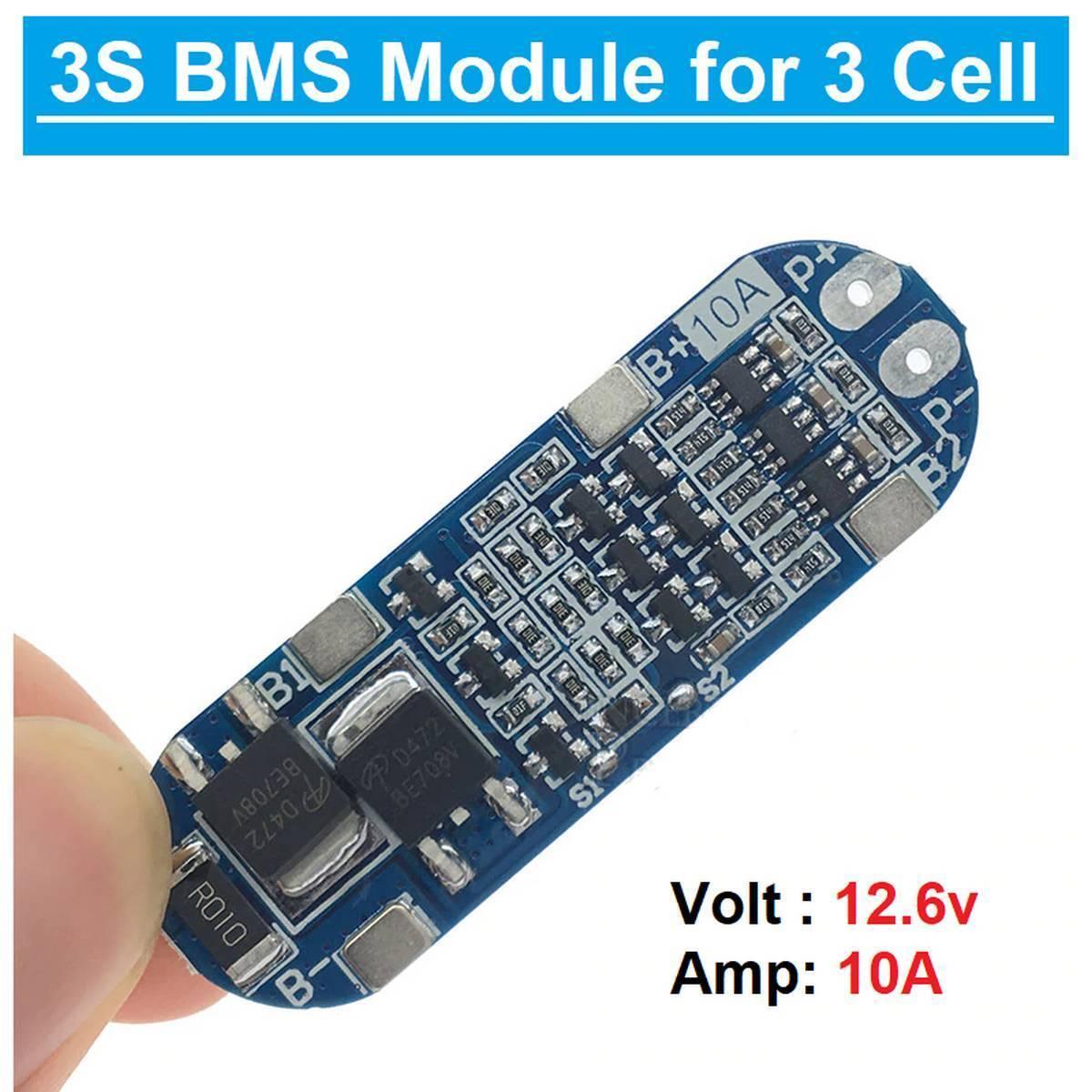Hx-3s-1 Lithium Battery 3s 12v 10a Charge Protection Board Bms Pcm For 18650 Li-ion Cells Charging