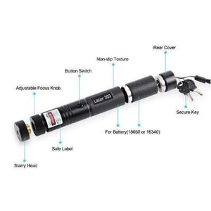 Handheld Focusable Green Laser Pen Zh 303 Rechargeable 100mw High Beam Green Laser Hunting Pointer