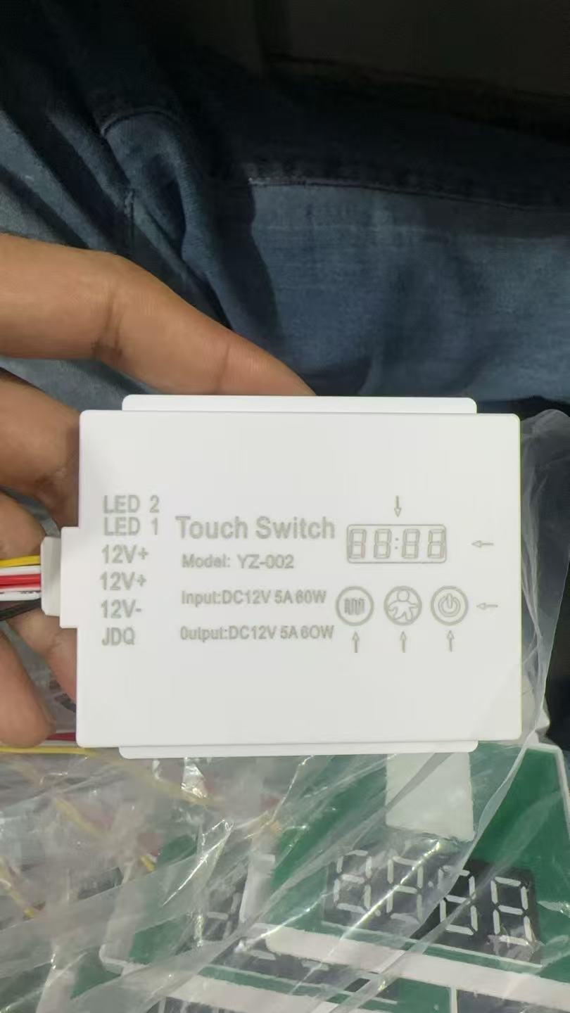 On Demand  Handy Dc12v 5a 60w Single Button Mirror Touch Sensor Switch With Time Temperature Display Screen Touch Sensor Switch For Mirrors
