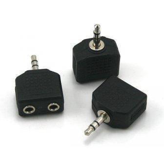 Headphone Jack Splitter 3.5mm Jack Plug To 2x 3.5mm Jack Sockets Stereo Adaptor Dual Splitter