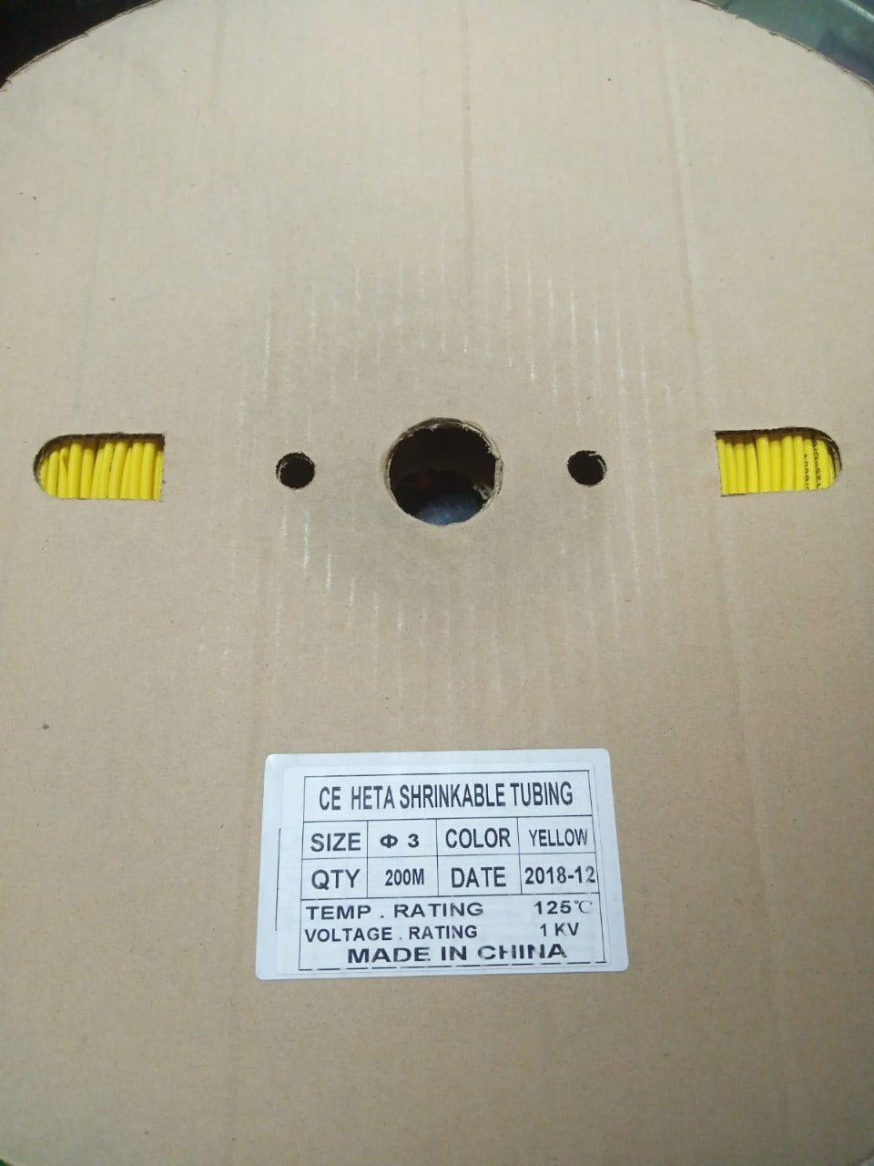 Heat Shrink Sleeve Yellow Color 200Meter Roll