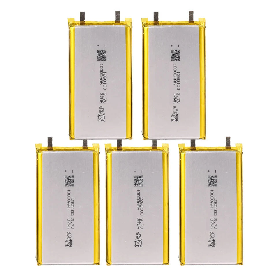 High Quality 3.7v 10000mah 1260110 Polymer Lithium Ion Li-ion Rechargeable Battery For Toy Power Bank Gps Table E-book Batteries